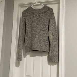 DKNY light gray chambray chunky sweater